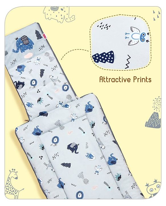 Babyhug Velour Sleeping Bag Animal Faces Print - Multicolor
