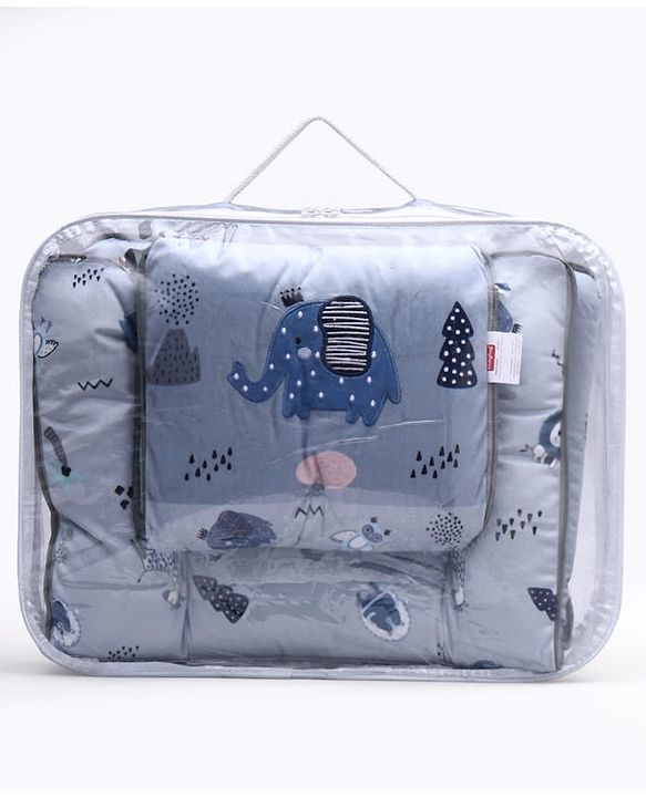 Babyhug Velour Sleeping Bag Animal Faces Print - Multicolor