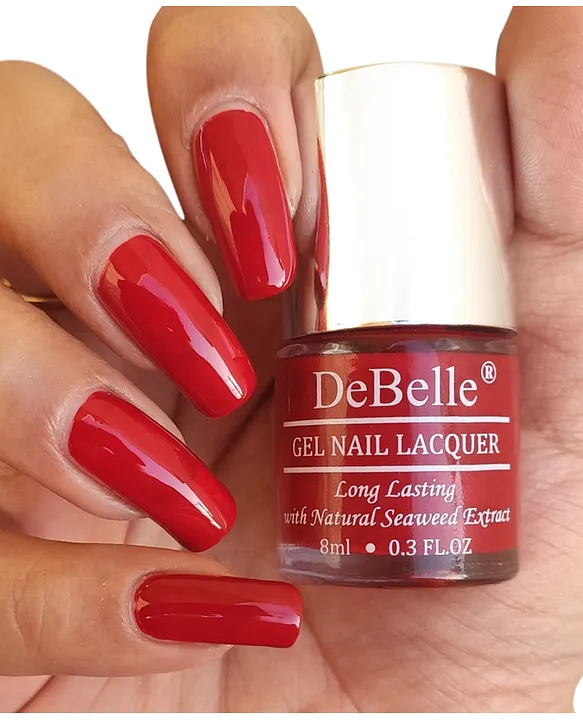 Red and maroon nail polish