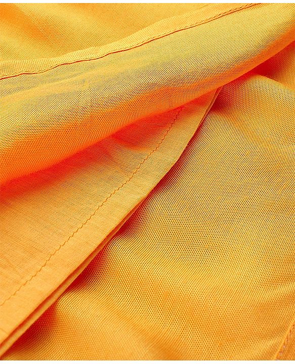 Pine Kids 100% Viscose Half Sleeves Kurta and Salwar Set with Duppata Motif Embroidery - Mustard