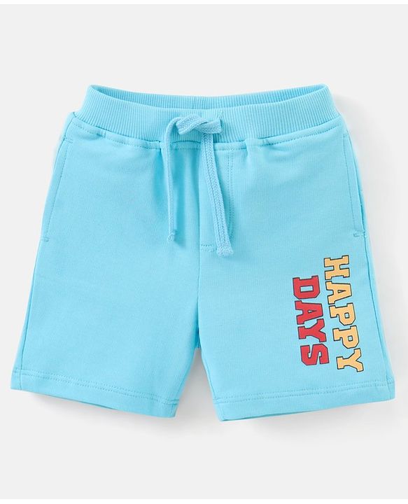 Babyhug Cotton Half Sleeves T-Shirt & Shorts Striped - Blue