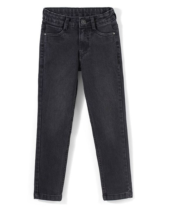 Pine Kids Full Length Basic Five Pocket Jeans - Grey