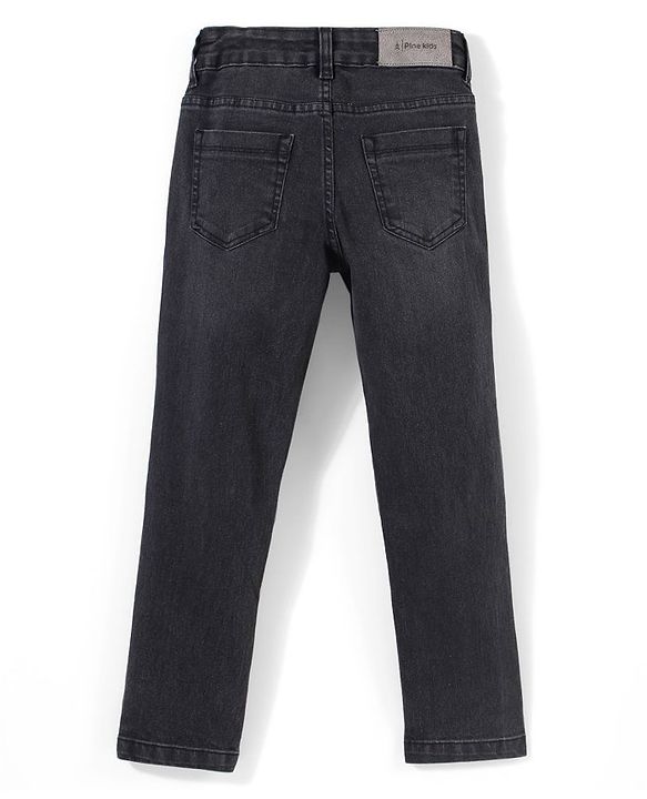 Pine Kids Full Length Basic Five Pocket Jeans - Grey