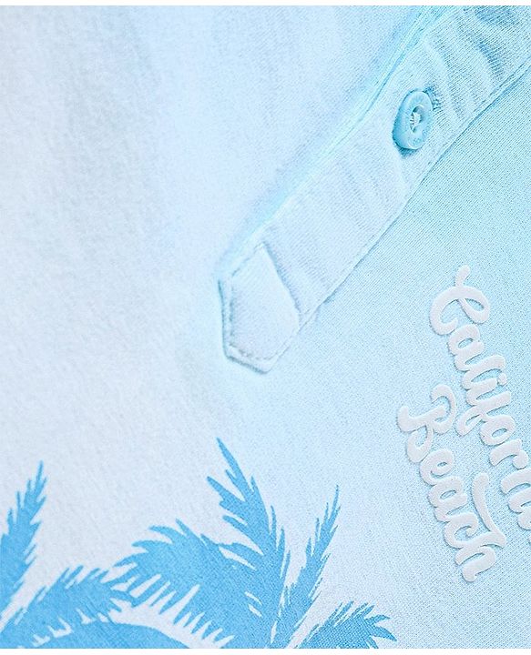 Babyhug Cotton Knit Half Sleeves T-Shirt Trees Print - Blue