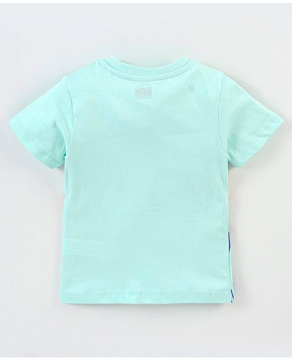 Babyhug Cotton Half Sleeves T-Shirt With Tree Print -Light Green