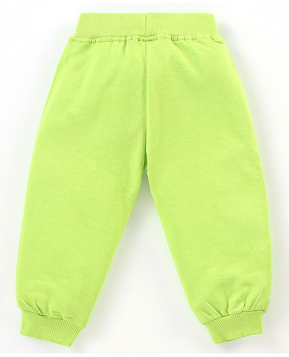 Babyhug Cotton Full Length Text Print Lounge Pants Pack of 2 - Blue & Lime