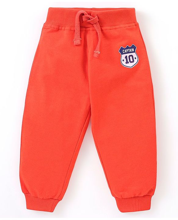 Babyhug Cotton Full Length Football Print Lounge Pants Pack of 2 - Blue & Red