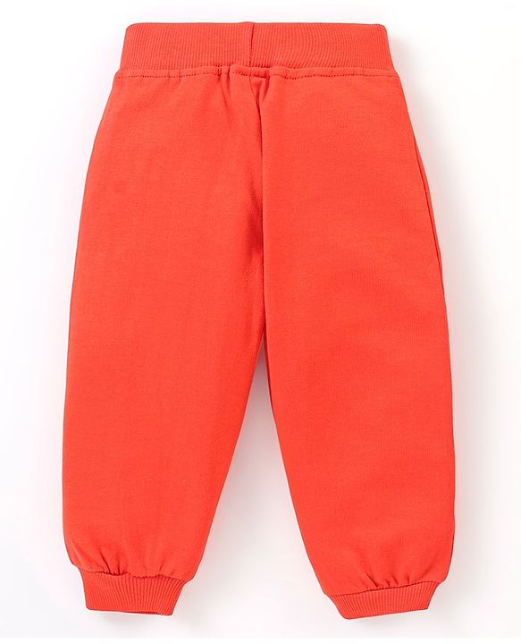 Babyhug Cotton Full Length Football Print Lounge Pants Pack of 2 - Blue & Red