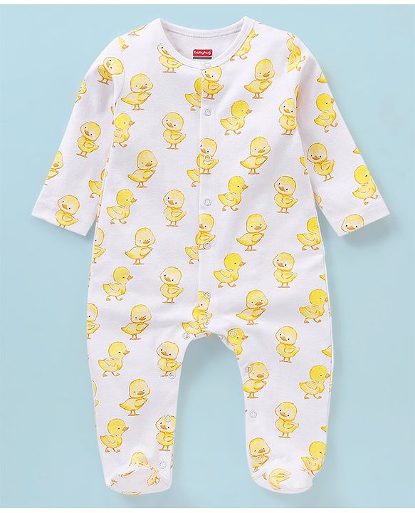 Babyhug  Preemie 100 % Cotton Baby Clothing Gift Sets Pack of 5 - White & Yellow