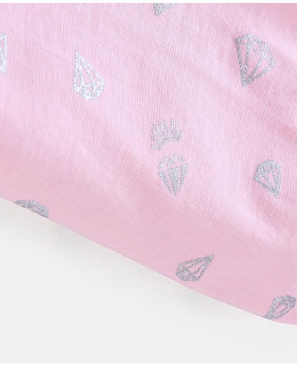 Babyhug Cotton Lycra Knit Full Length Leggings Pack of 5 - Pink & Navy