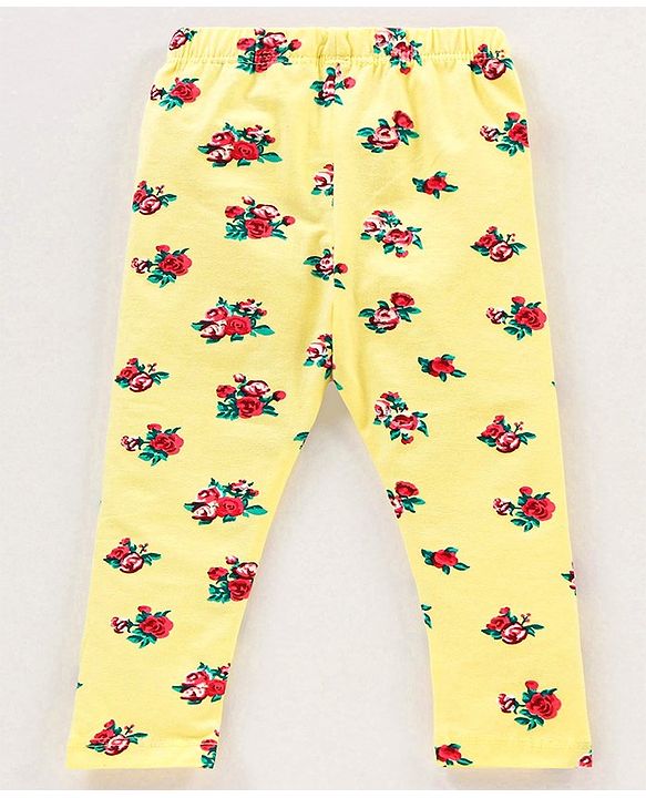 Babyhug Cotton Knit Full Length Floral Printed Legging Pack of 5 - Multicolour
