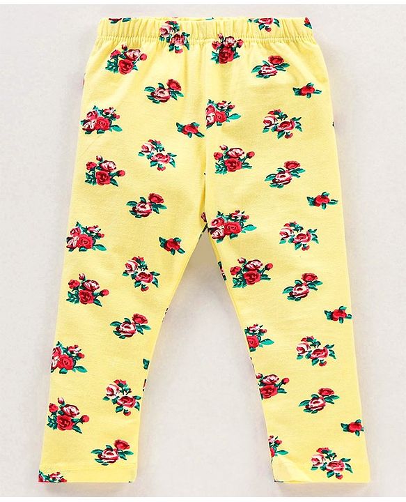 Babyhug Cotton Knit Full Length Floral Printed Legging Pack of 5 - Multicolour