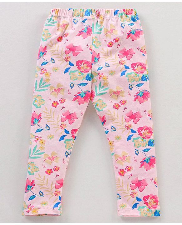 Babyhug Cotton Knit Full Length Floral Printed Legging Pack of 5 - Multicolour
