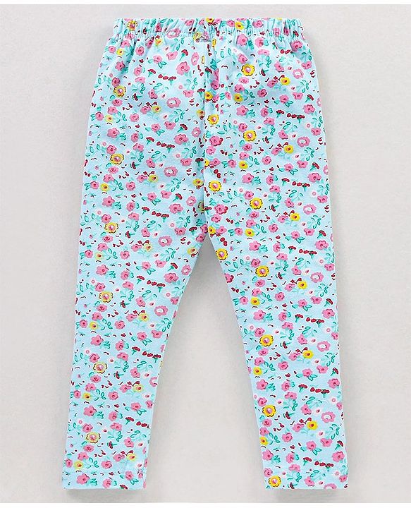 Babyhug Cotton Knit Full Length Floral Printed Legging Pack of 5 - Multicolour