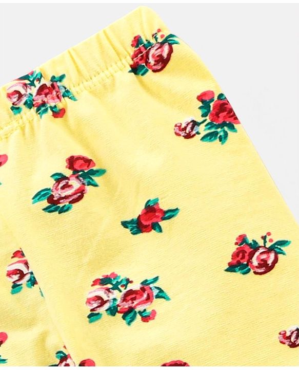 Babyhug Cotton Knit Full Length Floral Printed Legging Pack of 5 - Multicolour