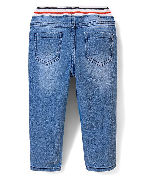 Babyhug Full Length Jeans Tropicool Vibe - Blue