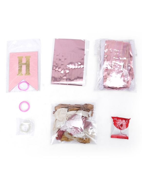 Babyhug Birthday Decor Kit Rose Gold - Pack Of 56