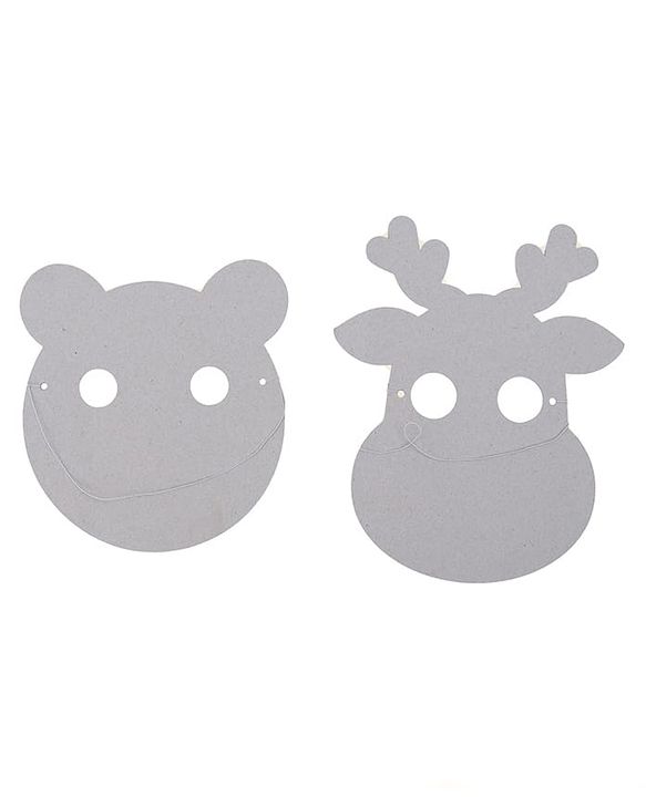 Babyhug Animal Face Mask Set - 12 Piecesm |  Animal-Themed Designs |  Fun Party & Role-Play Accessory for Kids | Paper Masks.