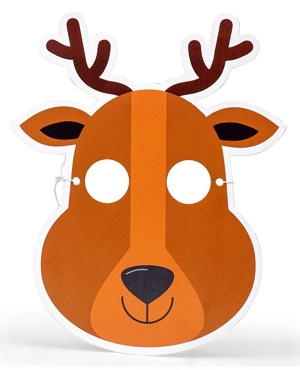 Babyhug Animal Face Mask Set - 12 Piecesm |  Animal-Themed Designs |  Fun Party & Role-Play Accessory for Kids | Paper Masks.