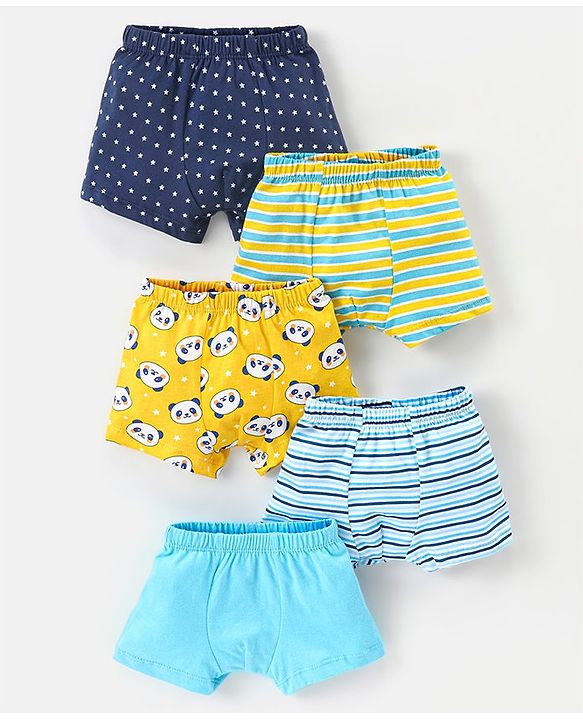 Babyhug 100% Cotton Briefs Striped Pack of 5 - Multicolor