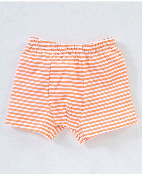Babyhug 100% Cotton Briefs Striped Pack of 3 - Blue Orange & Green