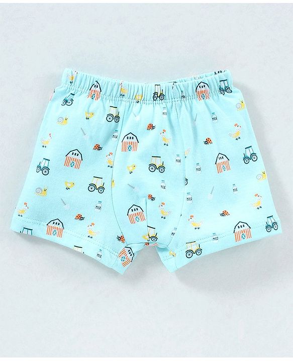 Babyhug 100% Cotton Briefs Striped Pack of 3 - Blue Orange & Green