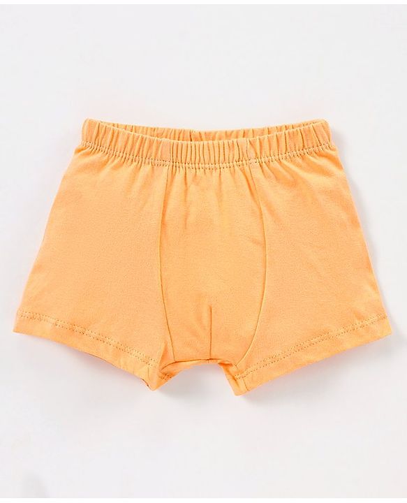 Babyhug 100% Cotton Briefs Stripes & Dino Print Pack of 3- Orange & Blue