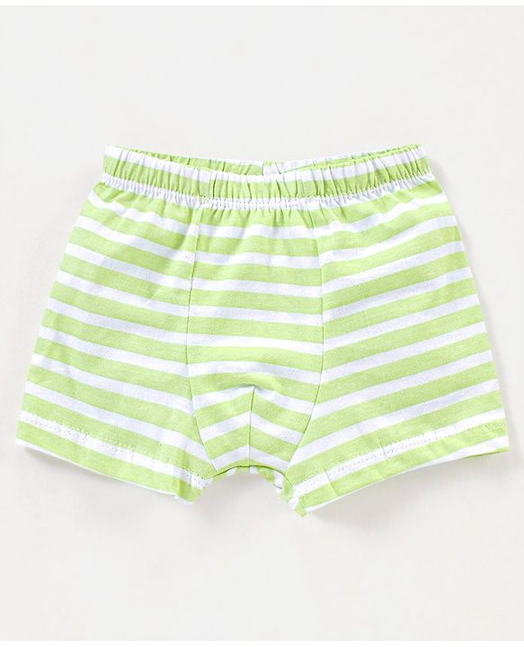 Babyhug 100% Cotton Briefs Stripes & Dino Print Pack of 3- Orange & Blue