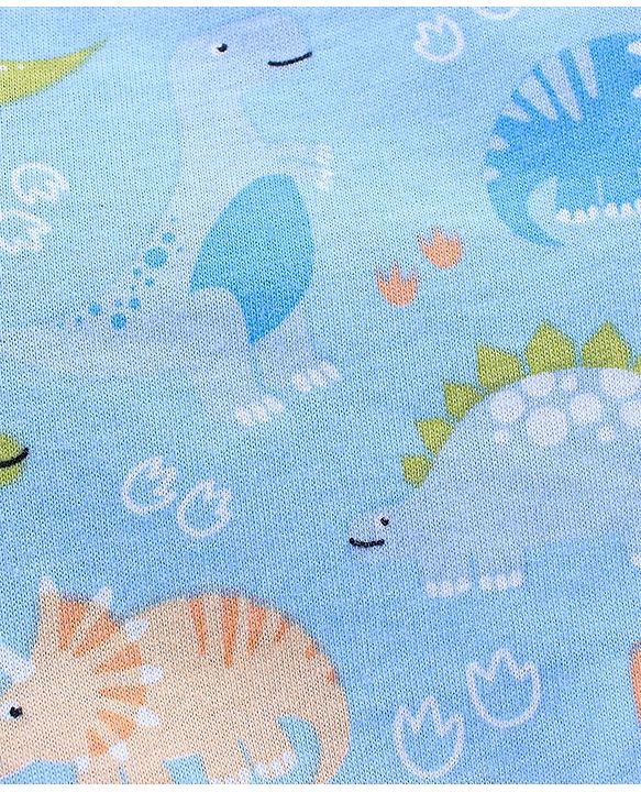 Babyhug 100% Cotton Briefs Stripes & Dino Print Pack of 3- Orange & Blue