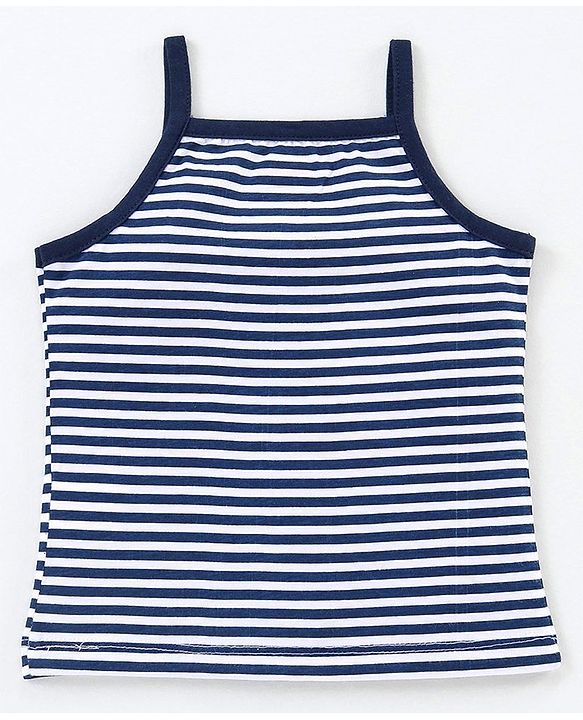 Babyhug 100% Cotton Sleeveless Floral Print & Striped Slips Pack of 3 - Red Black & Pink