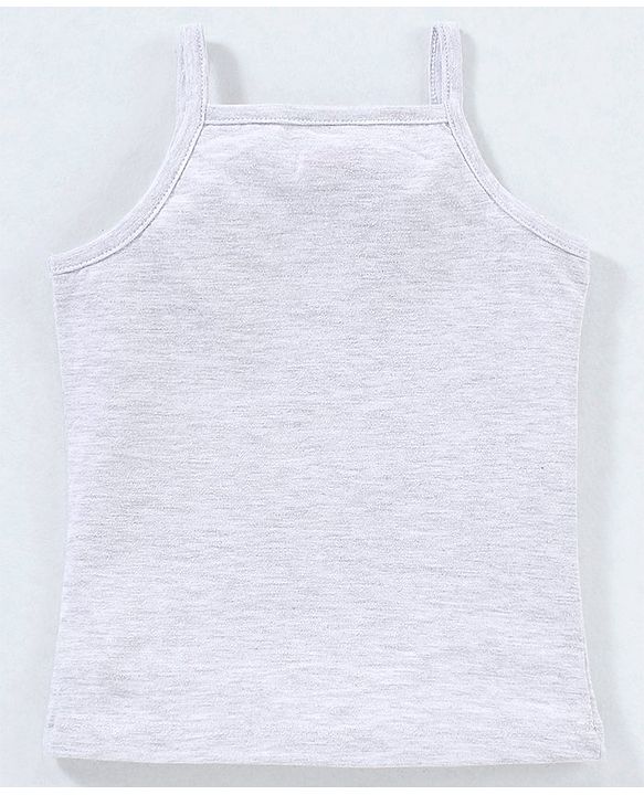 Babyhug 100% Cotton Singlet Slips Stripes & Printed Pack Of 3 - Grey Blue & Pink