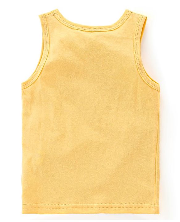 Babyhug 100 % Cotton Sando Vests Stars & Bear Print Pack of 5- Blue & Orange