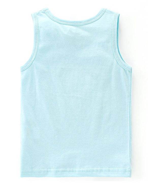 Babyhug 100 % Cotton Sando Vests Stars & Bear Print Pack of 5- Blue & Orange