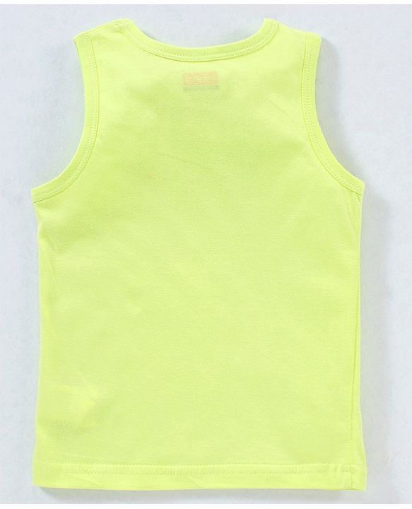 Babyhug 100% Cotton Sando Vests Stripes & House Print Pack of 3 - Orange Blue & Green