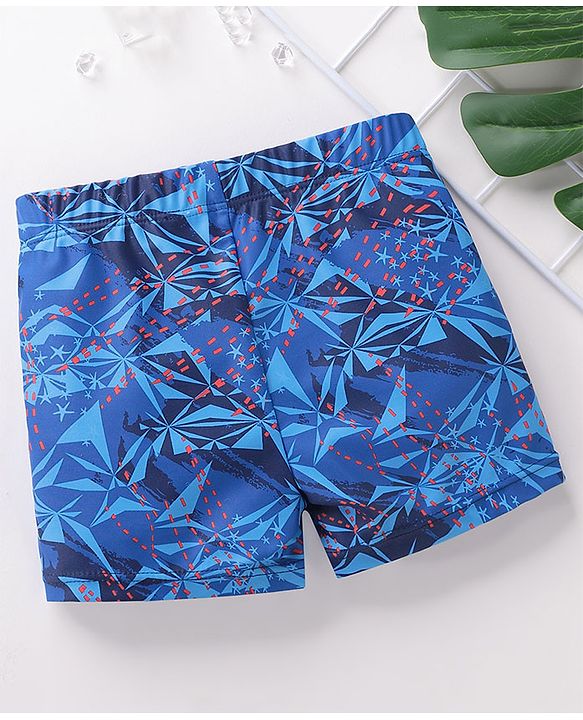 Babyhug Quick Dry Swimming Trunk Stars Print- Blue
