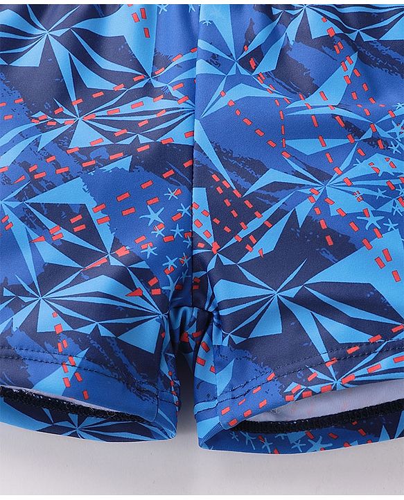 Babyhug Quick Dry Swimming Trunk Stars Print- Blue