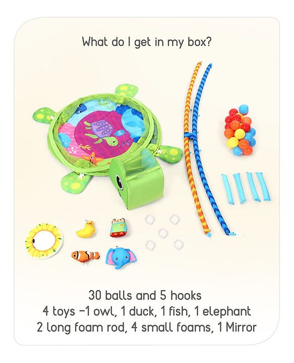 Babyhug 3 in 1 Baby Play Gym Turtle - Green