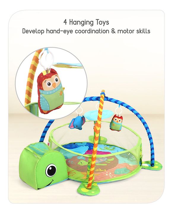 Babyhug 3 in 1 Baby Play Gym Turtle - Green