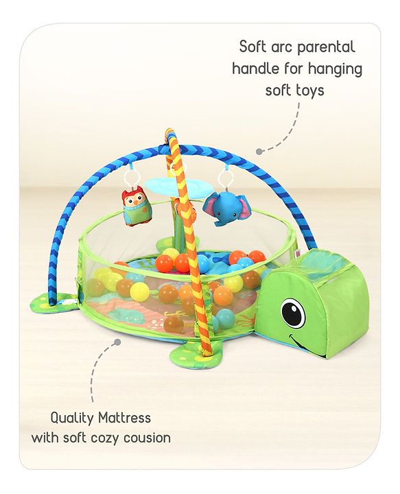 Babyhug 3 in 1 Baby Play Gym Turtle - Green