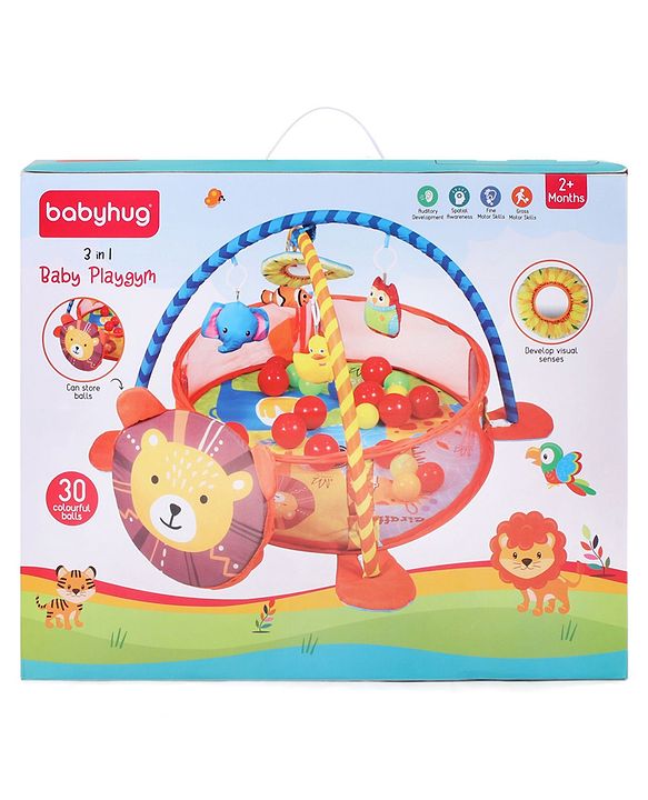 Babyhug 3 in 1 Baby Play Gym Turtle - Green