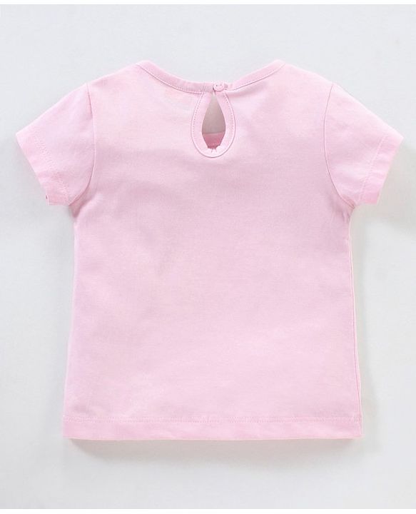 Babyhug 100% Cotton Half Sleeves Tee with I Love Mommy Print - Pink