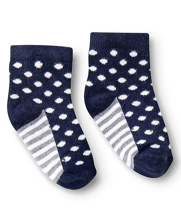 Cute Walk By Babyhug Anti Bacterial Ankle Length Socks Star Design Pack Of 3 - Multicolour