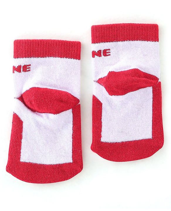 Cute Walk by Babyhug Non Terry Anti Bacterial Ankle Length Monster Design Socks Pack of 3 - Red Blue & Green