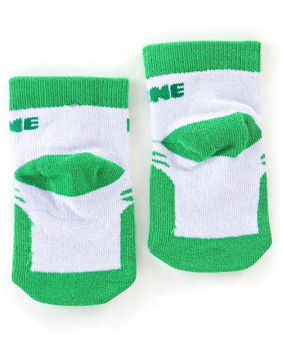 Cute Walk by Babyhug Non Terry Anti Bacterial Ankle Length Monster Design Socks Pack of 3 - Red Blue & Green