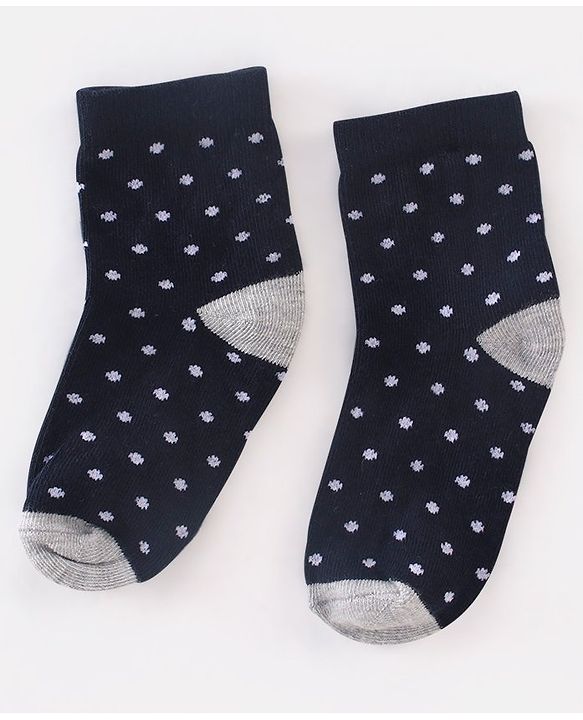 Cutewalk By Babyhug Anti Bacterial Ankle Length Socks Polka Dot Design Pack of 5- Pink Yellow & Blue