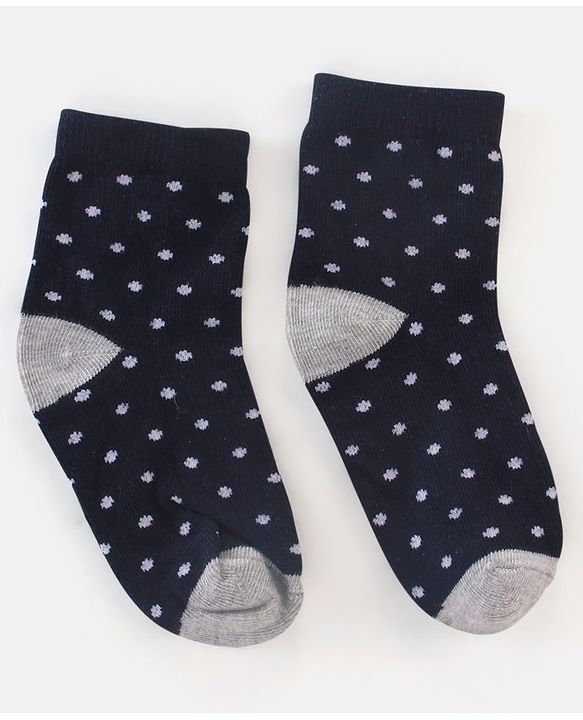 Cutewalk By Babyhug Anti Bacterial Ankle Length Socks Polka Dot Design Pack of 5- Pink Yellow & Blue