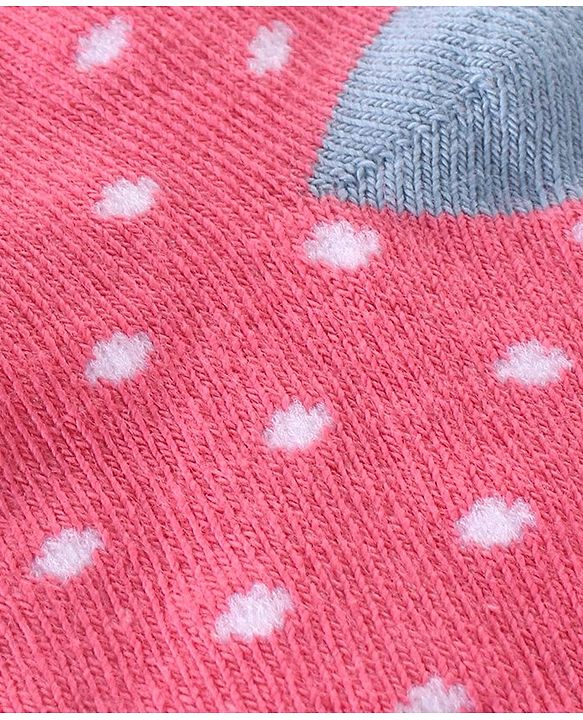Cutewalk By Babyhug Anti Bacterial Ankle Length Socks Polka Dot Design Pack of 5- Pink Yellow & Blue