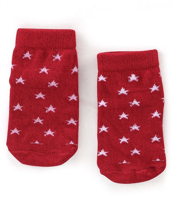 Cutewalk By Babyhug Antibacterial Ankle Length Socks Car & Stripes Design Pack Of 5- Navy Blue Red & Grey