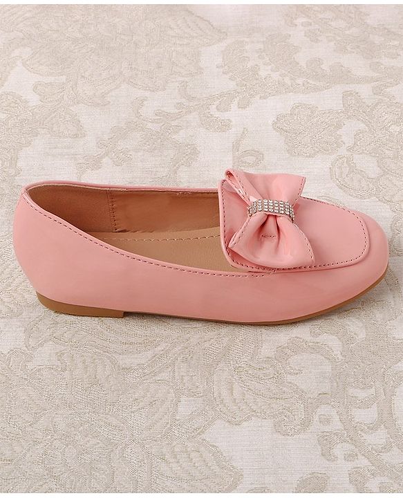 Cute walk by Babyhug Slip On Bellies with Bow Applique - Pink