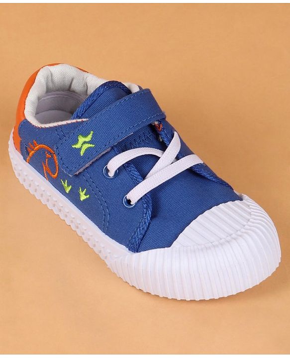 Cute Walk by Babyhug Velcro Closure with Dino Embroidered Casual Shoes - Blue